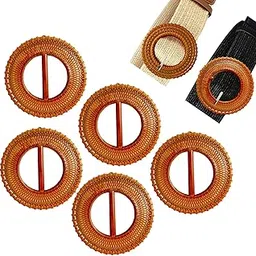 aakriti Wooden Style Round Buckle for belt, handbag, fashion accessories-picture-0