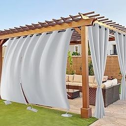 GREEN DECOR Waterproof & Sun Blockage Top Style Rust Proof Eyelet Curtains with Weight Bags Used for Door,Window,Terrace,Balcony Outdoor & Indoor Area Activities (Sky Blue 4.5 X 7 Feet) Pack of 2-image-83