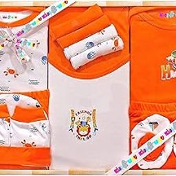 EIO New Born Baby Gift Set -13 Piecess (Orangee)-image-13