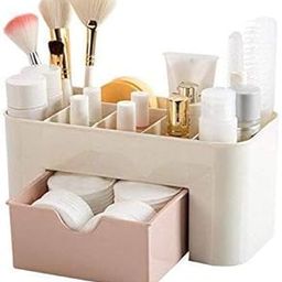 Desktop Cosmetic Organizer with Drawer, Multi-Compartment Storage Box for Makeup, Stationery, Multicolour-32