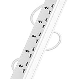 Cablet Extension Board, 6A 1500W, 6 Universal Sockets, 1.8M Heavy-Duty Copper Wire, Single Switch, Overload Protection Circuit Breaker, Flame-Retardant Power Strip, for Home & Office Use-image-83