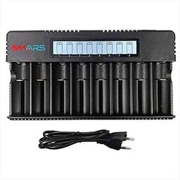 Lithium ion Battery Charger with led Display EU Plug 8-Slot for 3.7Vv li-ion 18650 26650 16340 18500 10440 18350 17670 multicharger for RCR 123 Batteries-29