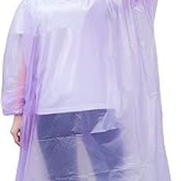 Reoutlook Women Transparent Light Weight Waterproof Rain Poncho-image-98