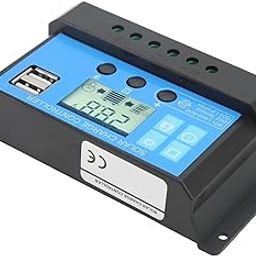 Ubervia® Solar Panel Controller, Solar Charge Controller Non-Return Circuit for Home (20A)-30