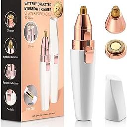 BELENZO Portable Eyebrow Trimmer & Facial Hair Remover for Women – Electric Epilator with LED Light for Face, Lips, & Nose Hair Removal-picture-26