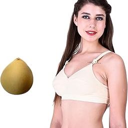 Mastectomy Cancer Pocket Skin White Bra with one Micro Fiber Filled Adjustable Pad | Cotton Bra-image-2