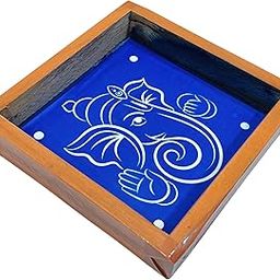 Anciently Ganesha Rangoli Stencil Wooden(Design 1), Ganpati Rangoli Sacha Wooden, 1 Piece (5x5 Inches)-picture-28
