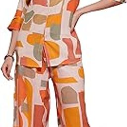 Women's Co-ord Set Multicolor Graphic Print |Shirt & Pajama Set | Multicolour Cotton co-ord Set |Pluse Size co-ord Set (S-10XL)-picture-32