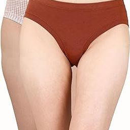 soie Women Mid Rise Stretch Cotton Seamless Full Coverage Shorty Panty (Assorted Pack of 2)-picture-1