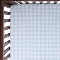 abracadabra Cotton Fitted Crib Sheet for Newborns & Infants (70 cm x 140 cm, Blue Check)-31