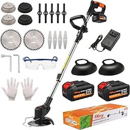 Cordless Weed Wacker, Ohey Electric Brush Cutter, Adjustable Pole Length Weed Eater, Foldable & Lightweight, 3 Blade Types, Battery-Powered Cordless Weed Eater for Lawn, Garden, Yard Work-image-43