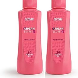 Streax Professional Argan Secret Hair Colourant Developer, Cream Developer for Rich Hair Colour, 20 Volume (6%), 250ml(Pack of 2)-5