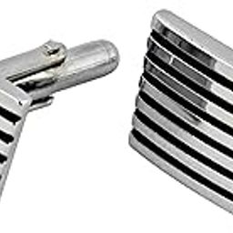 Unique Men Jewelry Silver Plated Black Color Sleeve Button Formal Cuff Button Wedding Shirt Button, Suit, Blazer Cufflinks Pair Gift Set For Men (352-CHC54-1116-S)-image-94