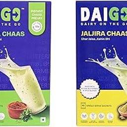 Daigo Instant Buttermilk Premix| Masala and Jaljira Flavour | Zero Preservatives| 100% Natural| Pack of 10 x2-image-38