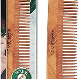 Midazzle Kacchi Neem Wooden Comb For Multi-Actions - Detangling, Frizz Control & Shine, Suited For All Hair Types (Fine Tooth) - MINC2102-picture-32