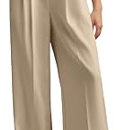 kotty Women's Solid|Button|Wide Leg Style|High Rise|Office wear Pant-picture-38