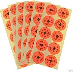THE STYLE SUTRA 1250pcs Paper Target Florescent Orange Adhesive Target Sticker 1.6"-image-67