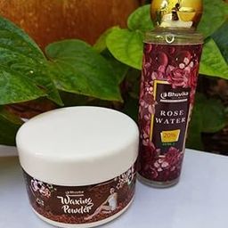 BHUVIKA Herbal Women Waxing Powder 100 Gm And Organic Rose Water 120Ml-image-21