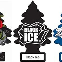 LITTLE TREES Car Air Freshener | Hanging Tree Provides Long Lasting Scent for Car, Home & Office | Automatic Air Freshener |Rose Thorn, Black Ice, New Car Scent Freshner - (Combo of 3)-image-88