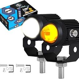 MOTO GENIUS 25W Mini LED Projector Fog Light | Xenon White Beam | Universal Fit for Car & Motorbike | Pack of 2-17