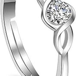 Silver Plated Elegant Classic Crystal Ring For Women & Girls-image-10