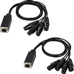 Jamesin XLR Snake Cable to Ethercon Cable, 4 Channel 3-pin Multi Network Snake Receiver，with Cat5/cat6 Network Snake Receiver, for Stage and Recording Studio,3 Feet (1 Male+1 Female…-picture-17