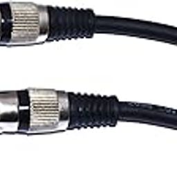 MA 6.35 mm Metal Mono Plug 1/4-inch Mono Jack to 6.35 mm Plug 1/4-inch Mono Jack Microphone Guitar Amplifier Mixer Studio Cable (1m, Black)-image-30