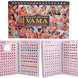 Vama Fashions Plain Round Multicolour Kumkum Forehead Sticker Small Bindis Bindiya Spiral Bindi Book Mini Size for Girls (948 - Small Bindi Booklet)-42