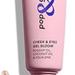 Blue Heaven Pop & Glow Eye & Cheek tint Highlighter for face makeup, Enriched with Rosehip and Coconut oil, Rose Gold, 12ml-61