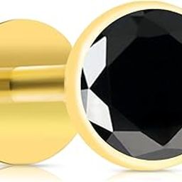 by GEHLOT String RoundCup Shape Diamond | Pure Gold | Taar Nose Pins Studs For Women And Girl-image-73