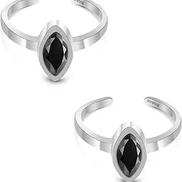darshraj Sterling Silver Toe Ring for Women | Black Stone Design | Bichhiya for Women & Girls | Chandi Bichhiya | Stone Toe Ring-picture-39