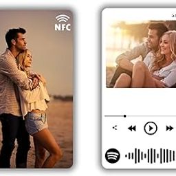 tinydabba Valentine Personalized Wallet Card | UV Printed | NFC Enabled | Tap or Scan to Play | Create a Unique Photo Wallet Card for Your Boyfriend or Girlfriend | Features a Spotify Song-95
