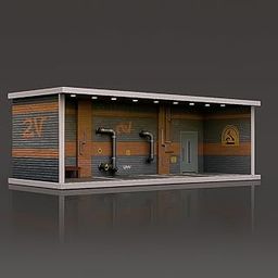 Old Factory Diorama Stack Display Case – Limited Edition Industrial-Themed Miniature Garage for Scale Diecast Cars | Collector Showcase | LED Light Included | Made in India (Without Cars)-31