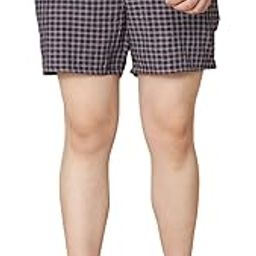 Combed Cotton Cheked Assorted Boxer Shorts for Men-image-39