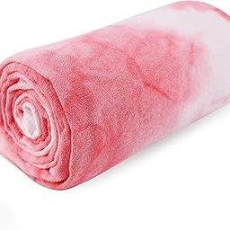 DREAM SLIM Hot Non Slip Grip Foldable Skidless Yoga Towel, 24in x 72in, Multicolor - Pink-image-18