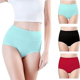 Combo Women's High Waisted Cotton Hipster Panty Ladies Soft Panties l Women Cotton Hipster Panty l Women's Seamless High l Women Underwear - (Pack of 3 High Waist)-image-2