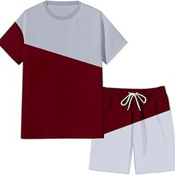 Track suit for Men (TH_49_SHORT_PAIR_GREY-MAROON_L)-picture-44