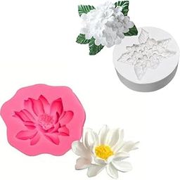 Skytail 2pcs Lilac & Lotus Candle Molds for Candle Making 3D Silicone Molds for Resin Casting DIY Plaster Polymer Clay Home Decoration Wax Melts Valentine's Day Flower Bouquet Candle Making Soap Moulds-image-60