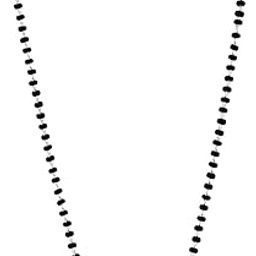 Lipza Crystal Mangalsutra Necklace with Black Beads Chain and CZ Pendant, Sterling Silver-image-79