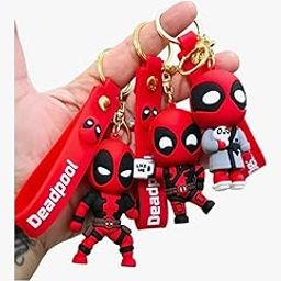 Set of 3 Red Superhero-Inspired Action Figure Keychains | PVC Bag Charms with Strap & Key Ring | Cartoon Hero Mini Toy Pendant | Gift for Kids & Collectors-picture-24