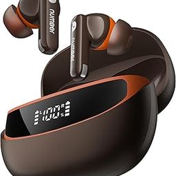 Number Navo Buds Z1 TWS Earbuds | 72H Playtime | Digital Display Case | Quad-Mic ENC | Dual Pairing | Hi-Bass 13mm Drivers | Quick Charge | 35ms Low Latency | IPX5 | Touch Controls | (Autumn Mocha)-26