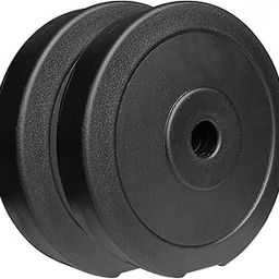 Spanco (3 Kg. X 2) 6 Kg. P.V.C Weight Plates, Filled with Concrete, Vinyl Standard Weights Plates, Set for Weight Lifting, Strength Training Home Gym Fitness Workout (Color : Black) (Shape : Button)-image-53