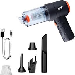 Ant 4 in 1 Wireless Handheld Vacuum Cleaner, 4000pa High Suction Power, Twin Turbine Motors, Portable Small Cordless Vacuum Cleaner Air Duster for Home Car and Office_ DB 22-32