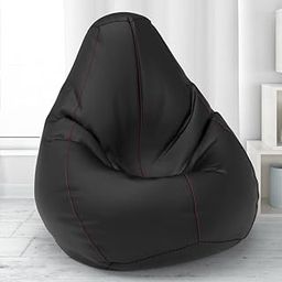 ComfyBean Bag with Beans Filled XXL- Official: Bailey & Bakers Bean Bags - for Teenagers - Max User Height : 4.5-5 Ft.-Weight : 45-50 Kgs(Model: Black Maroon)-15