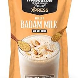 Trumillets Xpress - Healthy Millet Drink - Instant Mix | Nutrition for Adults (Both Men and Women) and Kids- Health,Strength and Energy| No Preservatives| Gluten Free| Badam Milk -200g-10