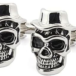 Quirky Skull Enamel Cufflinks for Men-12