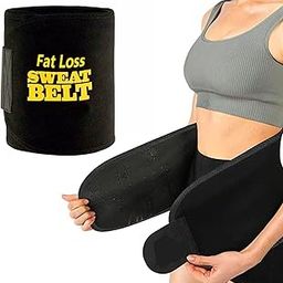 Slim Belt Weight Loss Hot Slimming Belt for Men, Women Belly Sweat Slim Belt Neoprene Fat Burning Sauna Waist Trainer Healthy Sweat, Weight Loss, Lower Back Posture Free Size Black-image-84