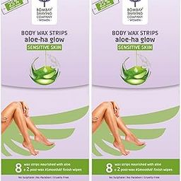Bombay Shaving Company Women Full Body Wax Strips For Sensitive Skin | 8 Extra-wide Strips + 2 Soothing Wipes (Pack of 2)-14