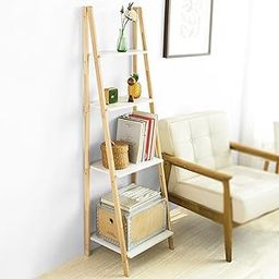 Decazone Pine Wood Frame 5-Tier Bookcase with White Gloss Shelves – Modern Freestanding Storage Rack for Home & Office, DIY Assembly, Open Display Shelf for Living Room & Study (White, 4 Tier)-image-69