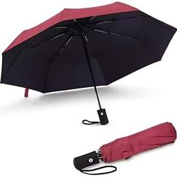 Compact Travel Umbrella - Windproof Auto Open/Close, Small Folding Umbrella for Rain - Lightweight & Durable with Fiberglass Frame, Waterproof Canopy - Fits Backpack, Purse, Suitcase-image-40